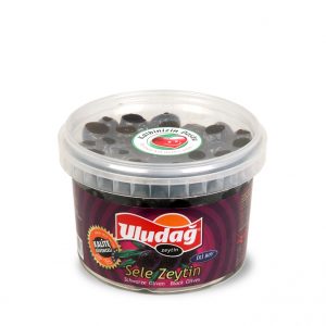 Doğal Yağlı Sele Siyah Zeytin 1000 g İri Boy Kova